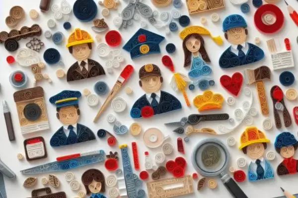 Representações Profissionais Em Quilling Para Artes Detalhadas