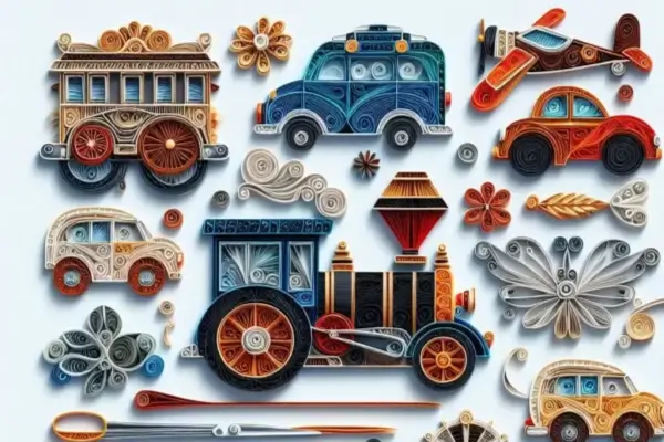 Miniaturas De Transporte Em Quilling Para Projetos Escolares Temáticos