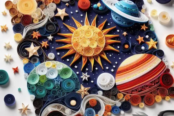 Planetas e Estrelas com Quilling: Representando o espaço sideral em papel