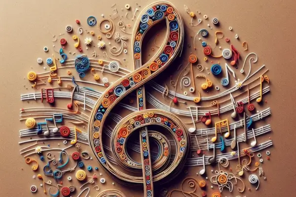 Quilling Inspirado Em Música Para Decorações De Eventos Culturais