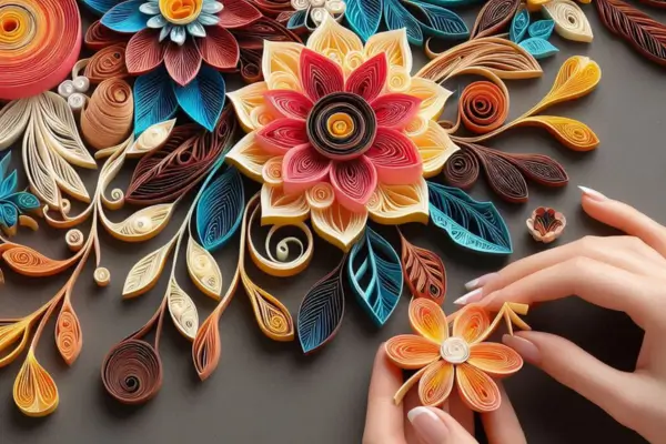Esculturas Florais em Quilling para Exposições Artísticas: Técnicas Avançadas em Galerias de Arte