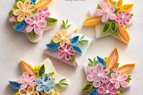 Lembrancinhas De Quilling Para Chás De Bebê Em Temas Florais