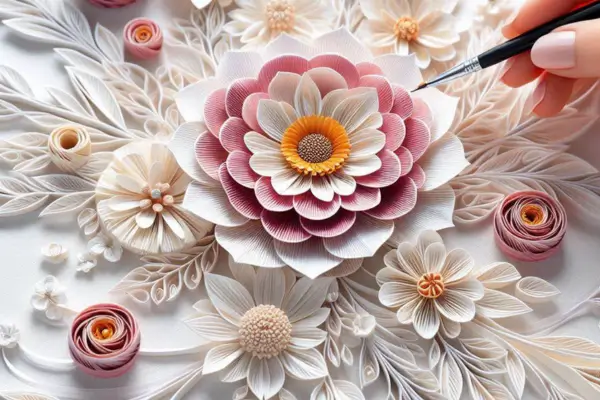 Flores Realistas com Quilling para Arranjos de Casamento: Dicas e Inspirações