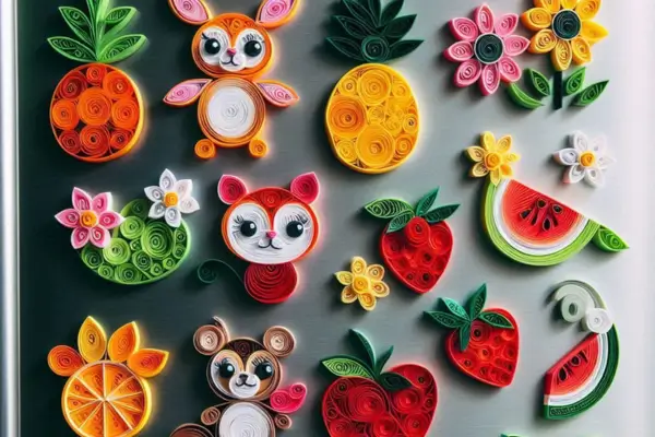 Imãs De Geladeira Em Quilling Para Decorações Personalizadas Domésticas