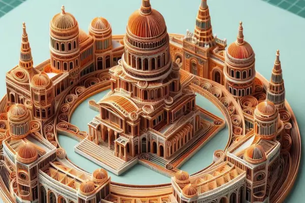 Arquitetura Histórica Em Quilling Para Projetos Escolares