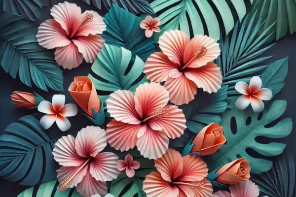 Flores Tropicais de Papel: Aprenda a Fazer Hibiscos, Costelas-de-Adão e Outras Decorações