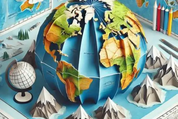 Mapas 3D de Papel: Ensine Geografia com Projetos Interativos